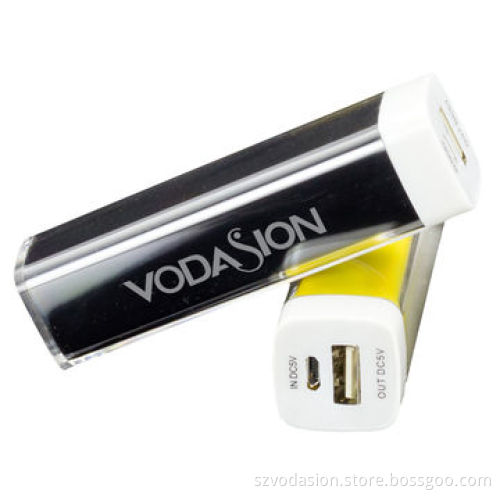 Top Quality Colorful Portable Lipstick Power Bank Charger with 2-light Indicators